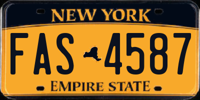 NY license plate FAS4587