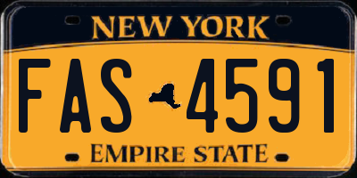 NY license plate FAS4591