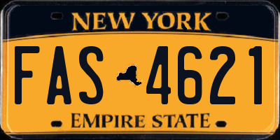 NY license plate FAS4621