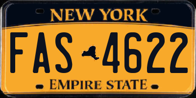 NY license plate FAS4622
