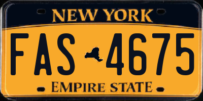 NY license plate FAS4675