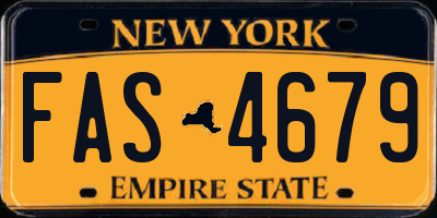 NY license plate FAS4679
