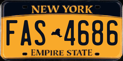 NY license plate FAS4686