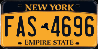 NY license plate FAS4696