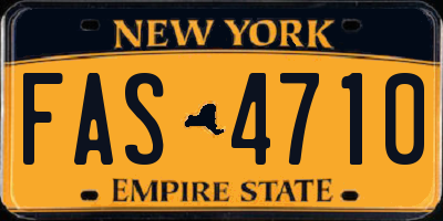 NY license plate FAS4710
