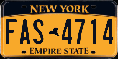 NY license plate FAS4714