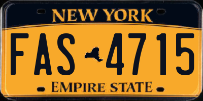 NY license plate FAS4715
