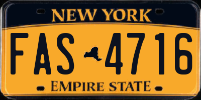 NY license plate FAS4716