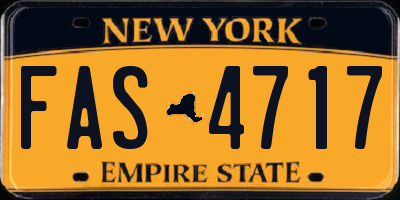 NY license plate FAS4717