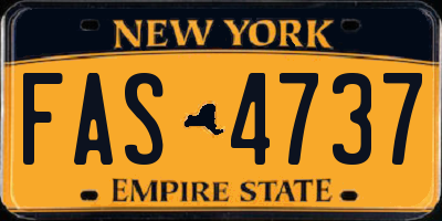NY license plate FAS4737