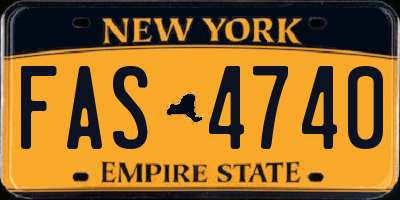 NY license plate FAS4740