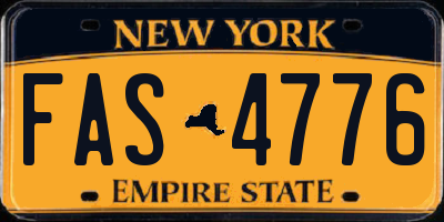 NY license plate FAS4776