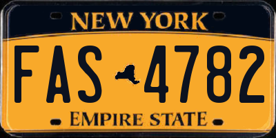 NY license plate FAS4782