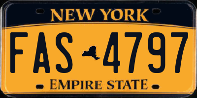 NY license plate FAS4797