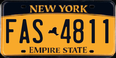 NY license plate FAS4811