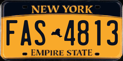 NY license plate FAS4813