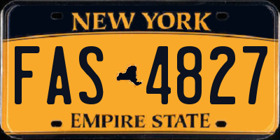 NY license plate FAS4827