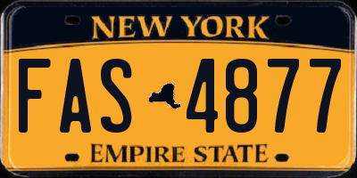 NY license plate FAS4877