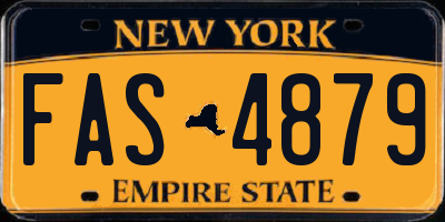 NY license plate FAS4879