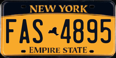 NY license plate FAS4895