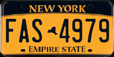 NY license plate FAS4979