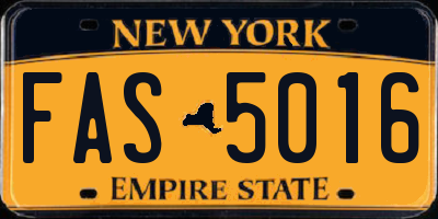 NY license plate FAS5016