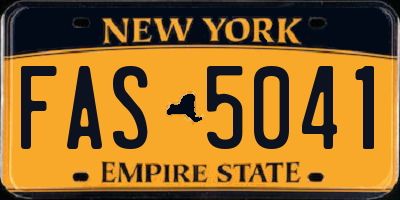 NY license plate FAS5041