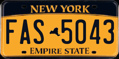NY license plate FAS5043