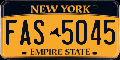NY license plate FAS5045