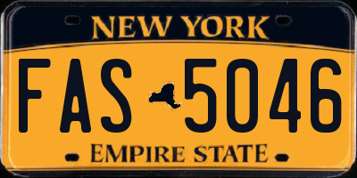 NY license plate FAS5046
