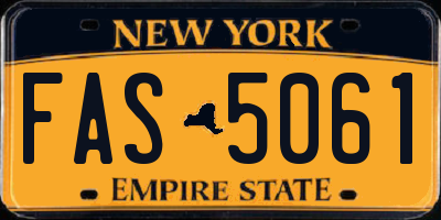 NY license plate FAS5061