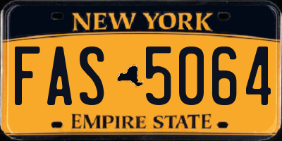 NY license plate FAS5064
