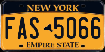NY license plate FAS5066