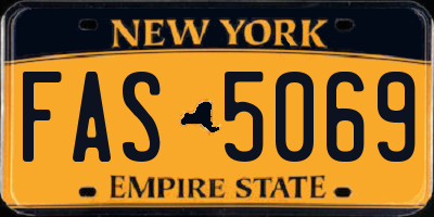 NY license plate FAS5069