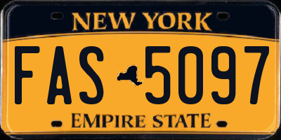 NY license plate FAS5097