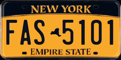 NY license plate FAS5101