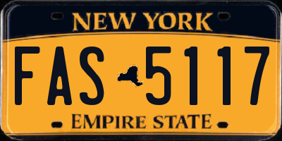 NY license plate FAS5117