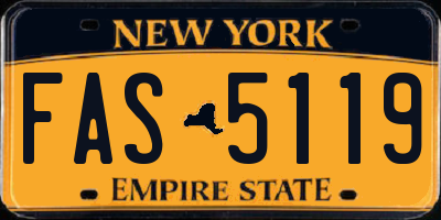 NY license plate FAS5119