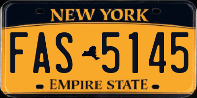 NY license plate FAS5145