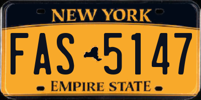 NY license plate FAS5147