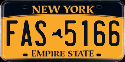 NY license plate FAS5166