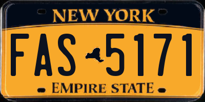 NY license plate FAS5171