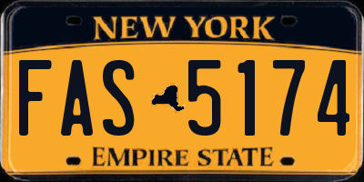 NY license plate FAS5174