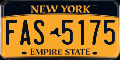 NY license plate FAS5175