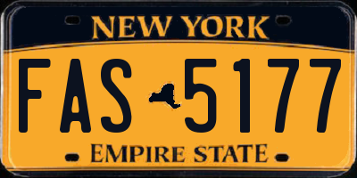 NY license plate FAS5177