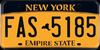 NY license plate FAS5185