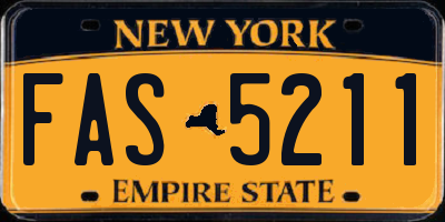 NY license plate FAS5211