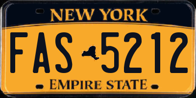 NY license plate FAS5212