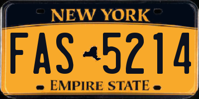 NY license plate FAS5214