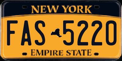 NY license plate FAS5220